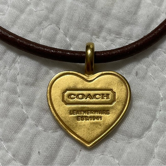 Coach Jewelry Vintage Coach Leather Choker Necklace Poshmark